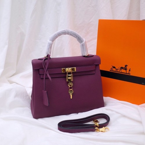 Geantă de umăr Hermes Kelly Original TOGO din piele KY3255 violet