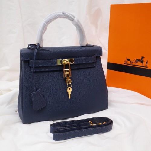 Geantă de umăr Hermes Kelly Original TOGO din piele KY3255 albastru regal