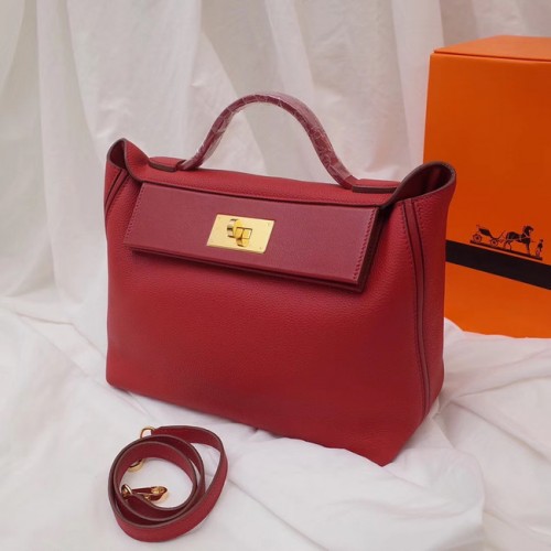 Geantă Hermes Kelly Togo din piele H2424 roșie