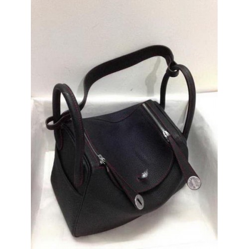 Geantă de umăr Hermes Lindy 30CM din piele originală HLD30 Negru