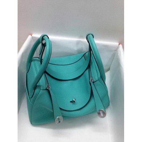 Geantă de umăr Hermes Lindy 30CM din piele originală HLD30 Verde