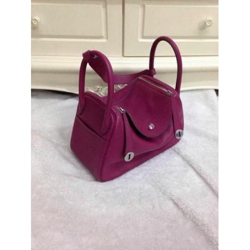Geantă de umăr Hermes Lindy 30CM din piele originală HLD30 violet