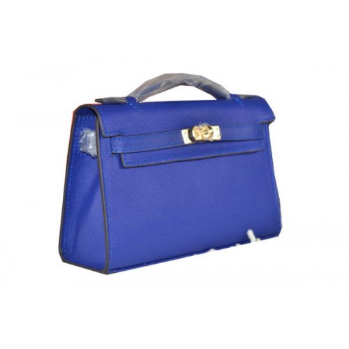 Geantă Hermes MINI Kelly 22cm din piele de vițel, culoare Royal