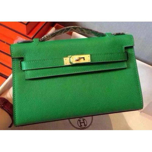 Geantă Hermes MINI Kelly 22cm din piele de vițel K22 Verde