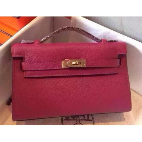 Geantă Hermes MINI Kelly 22cm din piele de vițel K22 Piersică