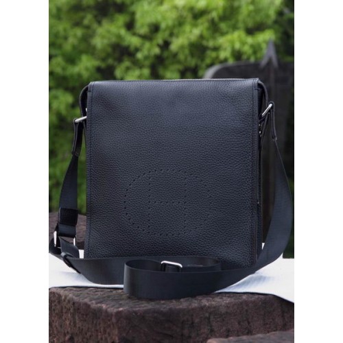 Geantă Hermes Messenger din piele de vițel originală H80014 Negru