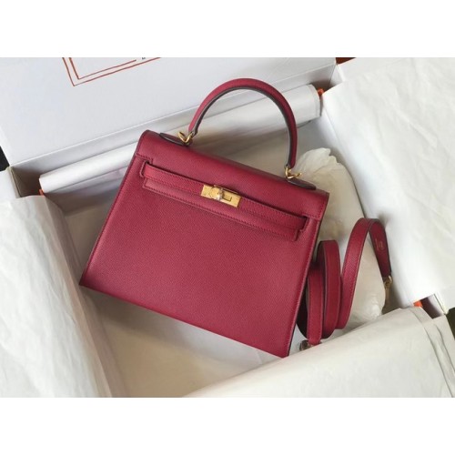 Geantă Hermes Original Epsom Leather KEL2578 Burgundy