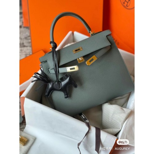 Geantă Hermes Original Epsom Leather KEL2578 Gri elefant
