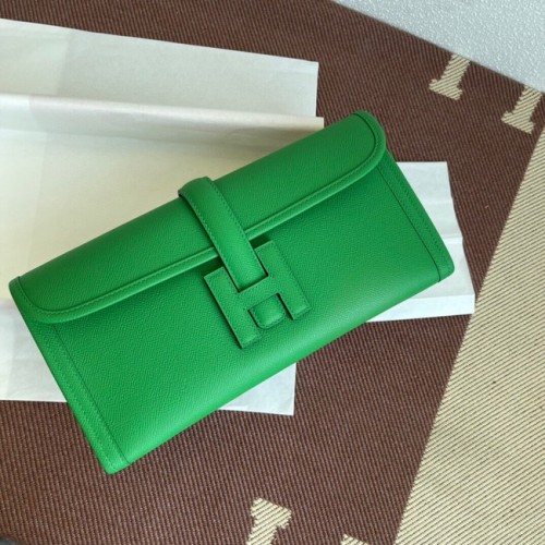 Geantă Hermes Original Espom din piele 37088 Verde bambus