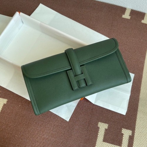 Geantă Hermes Original Espom din piele 37088 verde negricios