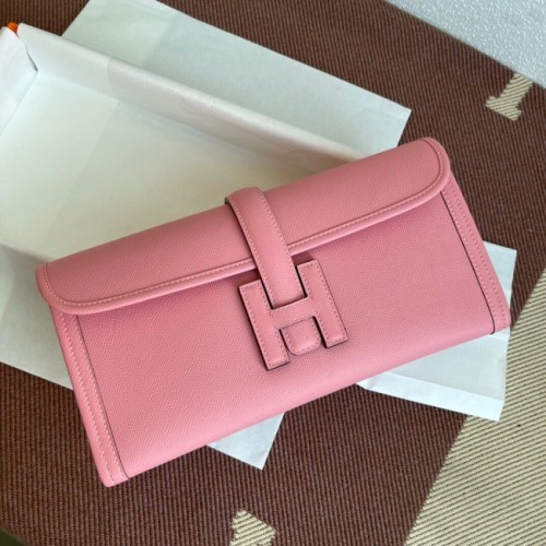 Hermes Original Espom Leather Clutch 37088 flori de cireș