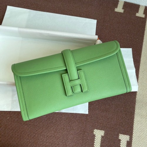 Geantă Hermes Original Espom din piele 37088 verde deschis