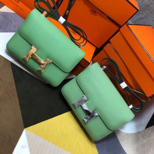 Geantă Hermes Original Espom din piele Constance 5333 verde deschis
