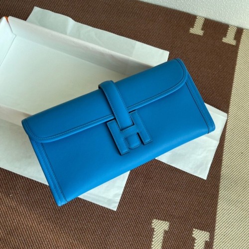 Hermes Original jige swift geantă de mână din piele 37088 albastru