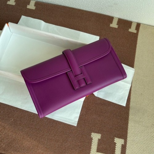 Hermes Original jige swift geantă de mână din piele 37088 violet