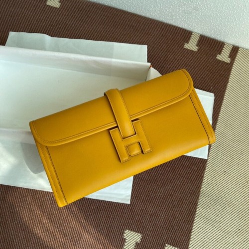 Hermes Original jige swift geantă de mână din piele 37088 galben
