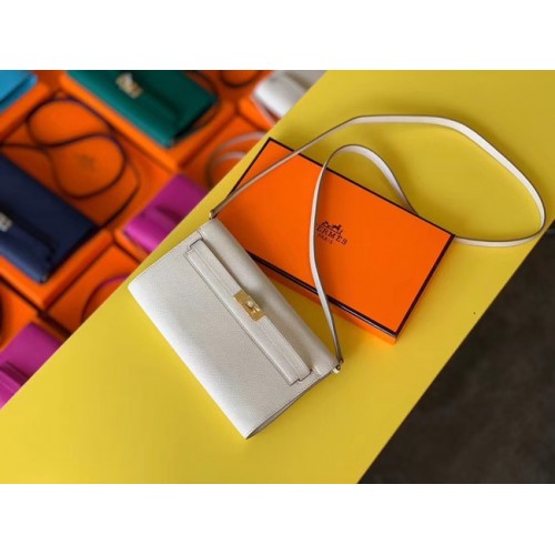 Geantă Hermes Original Kelly Espom din piele pentru călătorii H4087 crem