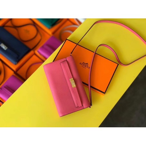 Geantă Hermes Original Kelly Espom din piele pentru a merge woc H4087 roz