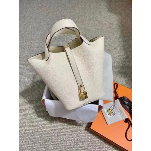 Genți Hermes Picotin Lock Originale Togo Leather PL3388 Crem