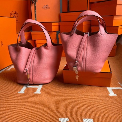 Genți Hermes Picotin Lock Originale din piele Togo PL3388 roz