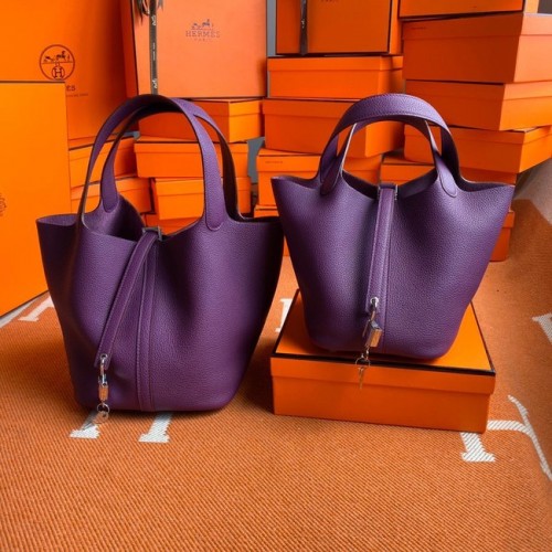 Genți Hermes Picotin Lock Originale din piele Togo PL3388 violet