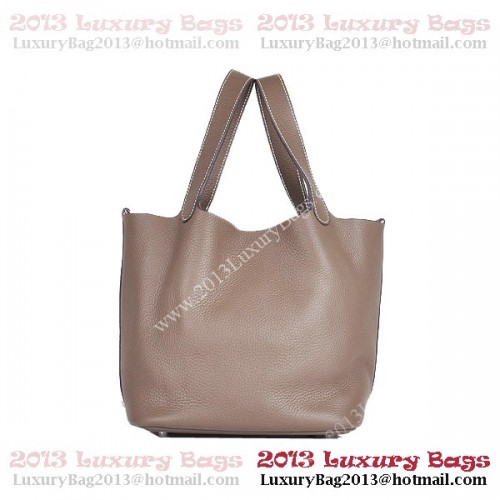 Geantă Hermes Picotin Lock MM din piele Clemence 8616 Khaki