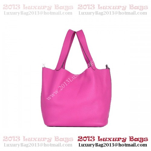 Geantă Hermes Picotin Lock PM din piele Clemence 8615 Piersică