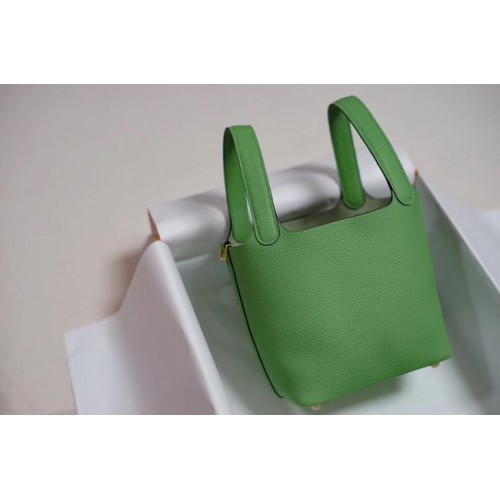 Genți Hermes Picotin Lock PM din piele Togo H5599 verde