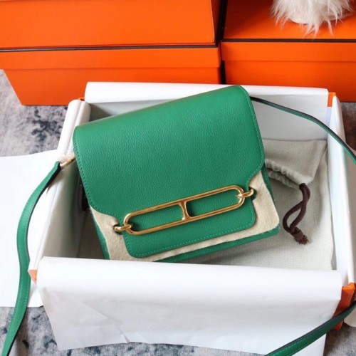 Hermes Roulis 19cm Evercolor 9D H9003 verde și auriu