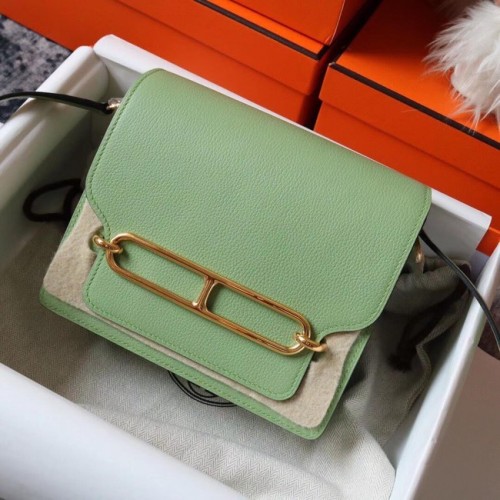 Hermes Roulis 19cm Evercolor 9D H9003 verde deschis și auriu