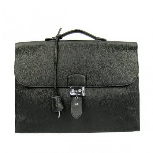 Hermes Sac Depeche 38cm Servietă Clemence Negru