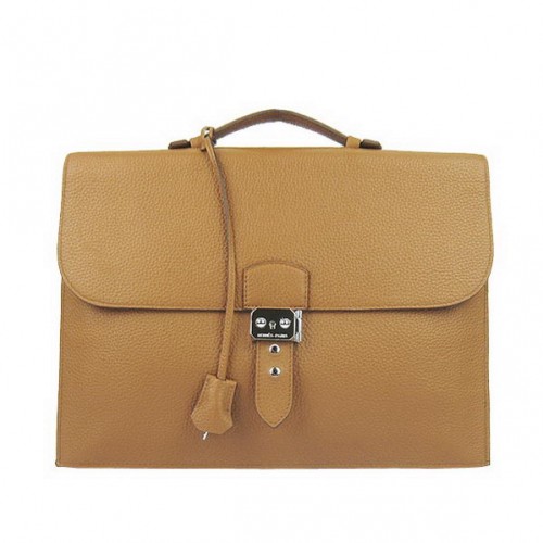 Hermes Sac Depeche 38cm Servietă Clemence Camel