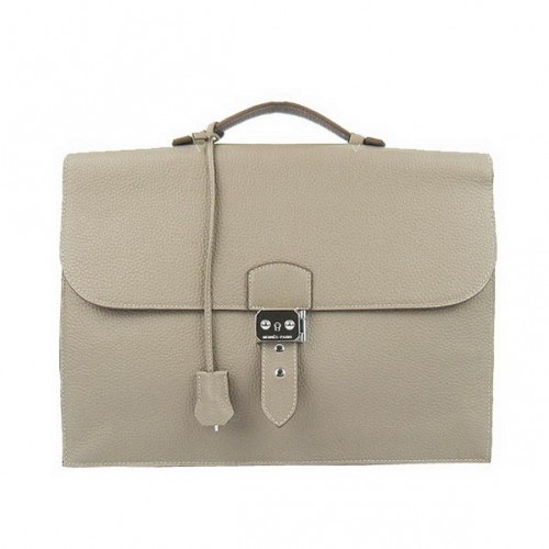 Servietă Hermes Sac Depeche 38cm Clemence Gri
