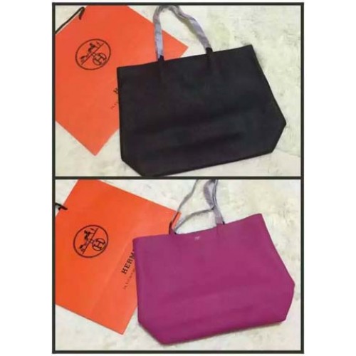 Geantă Hermes Shopper cu două fețe, din piele originală HS1209 Negru și piersică