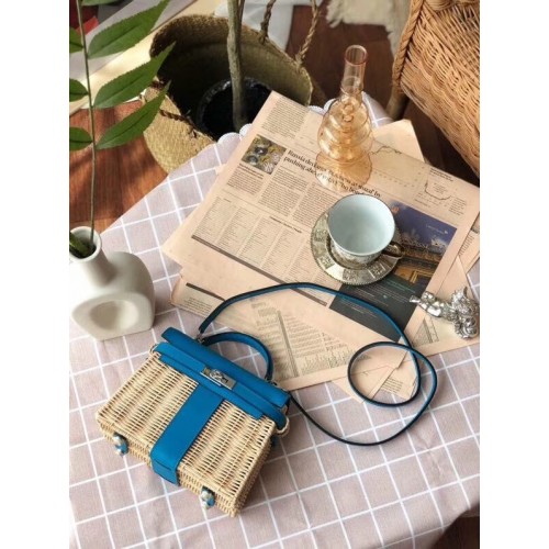 Geantă de picnic Hermes Kelly 9810 albastră