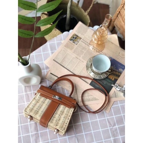 Geantă de picnic Hermes Kelly 9810 maro