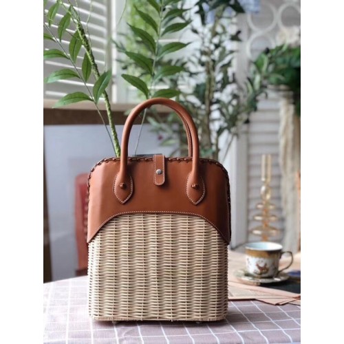 Geantă de picnic Hermes Kelly 9811 maro