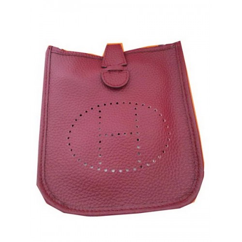 Geantă Hermes mini Evelyne Messenger H1608S Burgundy