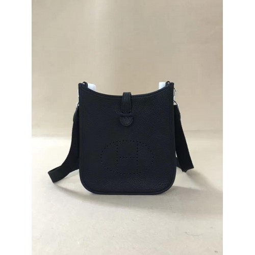 Geantă Hermes Evelyne mini 17cm din piele de vițel originală H1187 Negru