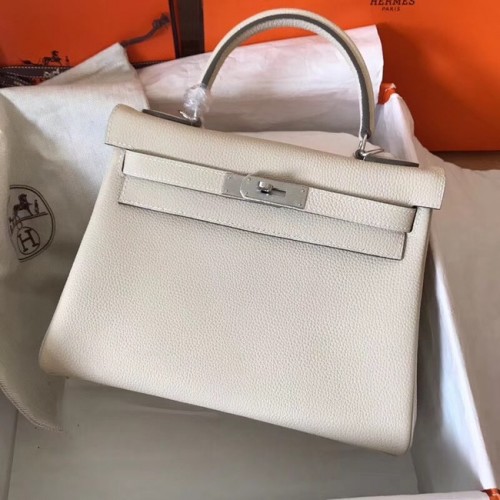 Geantă originală Hermes Togo din piele Kelly KL320 crem