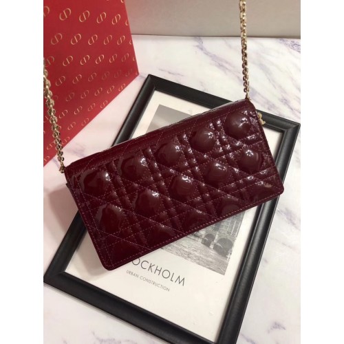 PORTOFEL LADY DIOR DIN PIELE DE VIȚEL M9001 Bordeaux