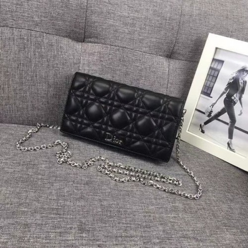 GEANTĂ LADY DIOR DIN PIELE DE MIEL CANNAGE NEGRĂ S0204