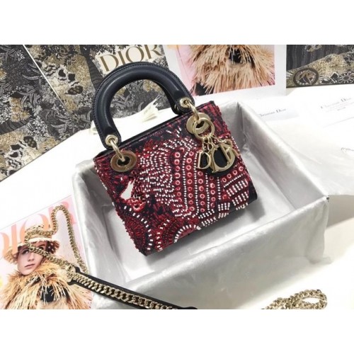 GEANTĂ LADY DIOR DIOR TOTE DIN PÂNZĂ BRODATĂ 2550-1