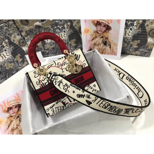 GEANTĂ LADY DIOR DIOR TOTE DIN PÂNZĂ BRODATĂ 2550-2