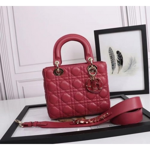LADY DIOR MY ABCDIOR BAG Cannage Lambskin M0538E roșu