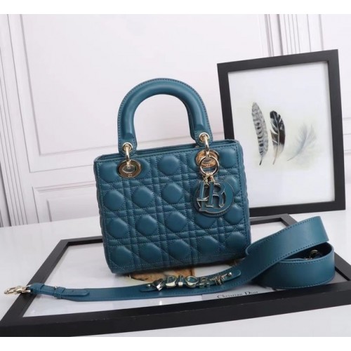 LADY DIOR MY ABCDIOR BAG Cannage Lambskin M0538O albastru