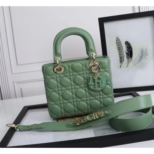 Geantă Lady Dior My ABCDior, piele de miel Cannage M0538O verde