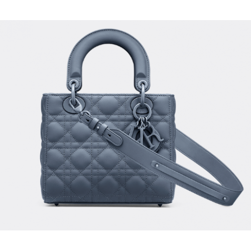 Geantă Lady Dior My ABCDior Albastru Denim Închis Piele de Vițel Cannage Ultramat M0538SLOI