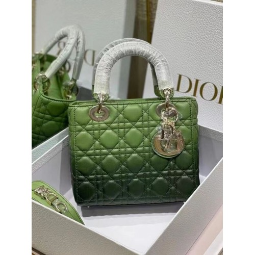Geantă Lady Dior My ABCDIOR verde degradat Cannage piele de miel M0538OS