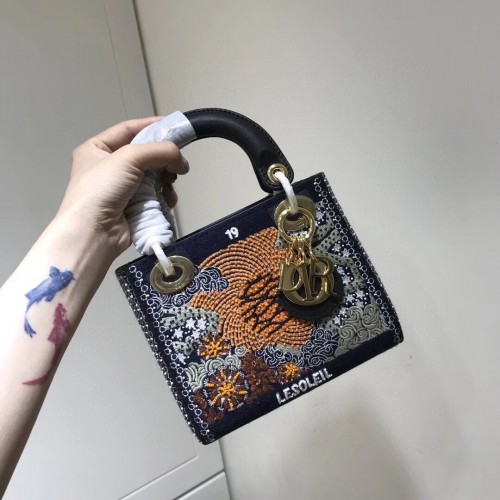 LADY DIOR piele de vită brodată AD0168-4